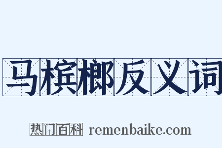 马槟榔反义词是什么意思的图片